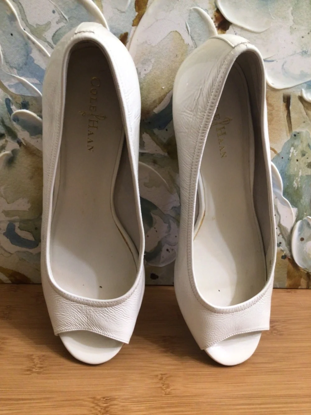 Cole Haan Womens Open-Toe Shoes Cork Wedge & Air Sole 9,5